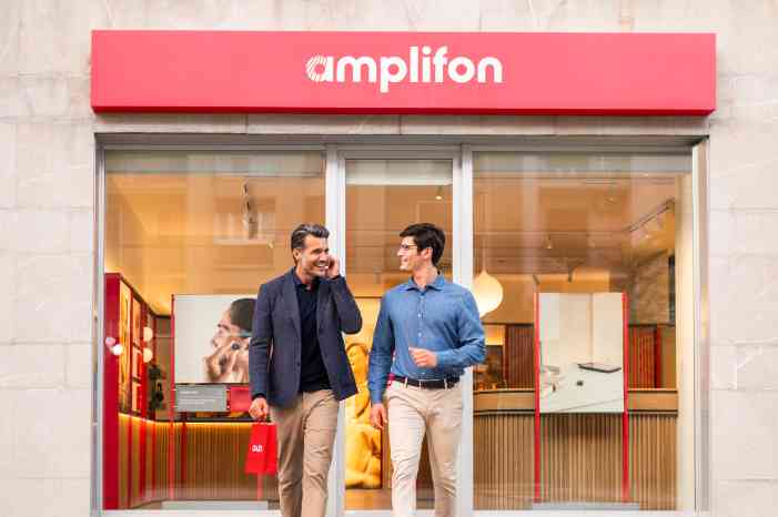 Client with hearing aids