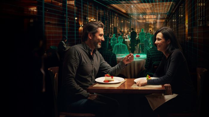 koppel in restaurant
